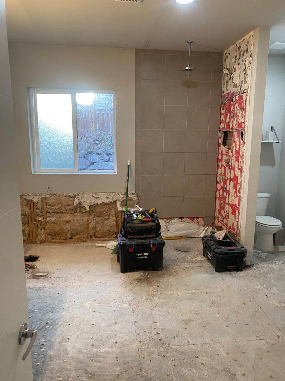 Almost done with demo Complete Bathroom Remodel