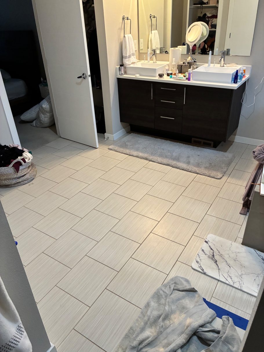 Original mirror Complete Bathroom Remodel