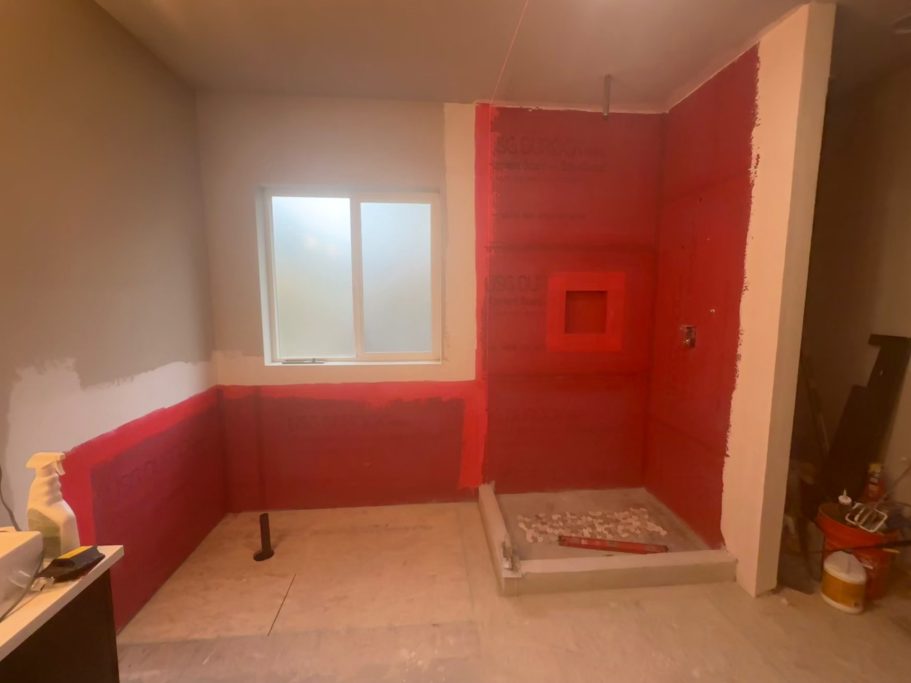 Moisture barrier Complete Bathroom Remodel